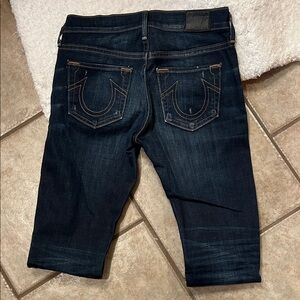 True Religion Mid Rise Super Skinny Jeans - Dark Blue